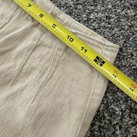 Jou Jou Tan Denim Capri Pants Straight Leg Pedal Pusher Small - Picture 4 of 7